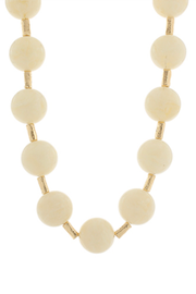 Ivory Marble Ball and Bar Necklace Golden Stella