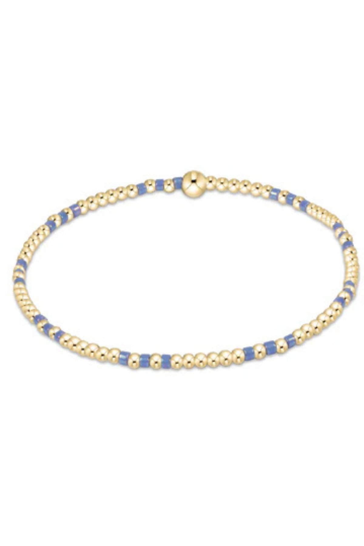 Hope Joy Pattern 2mm Bead Bracelet - Bright Blue | enewton