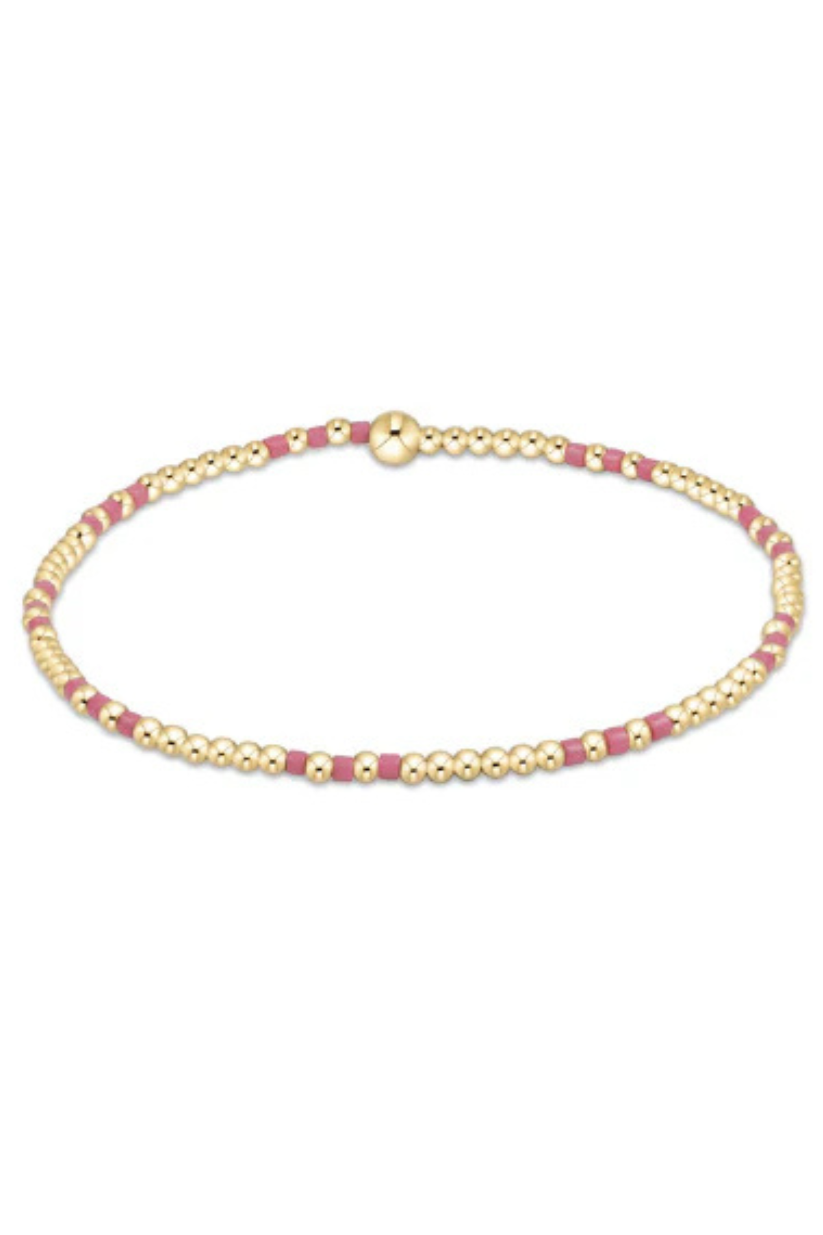 Hope Joy Pattern 2mm Bead Bracelet - Bright Pink | enewton
