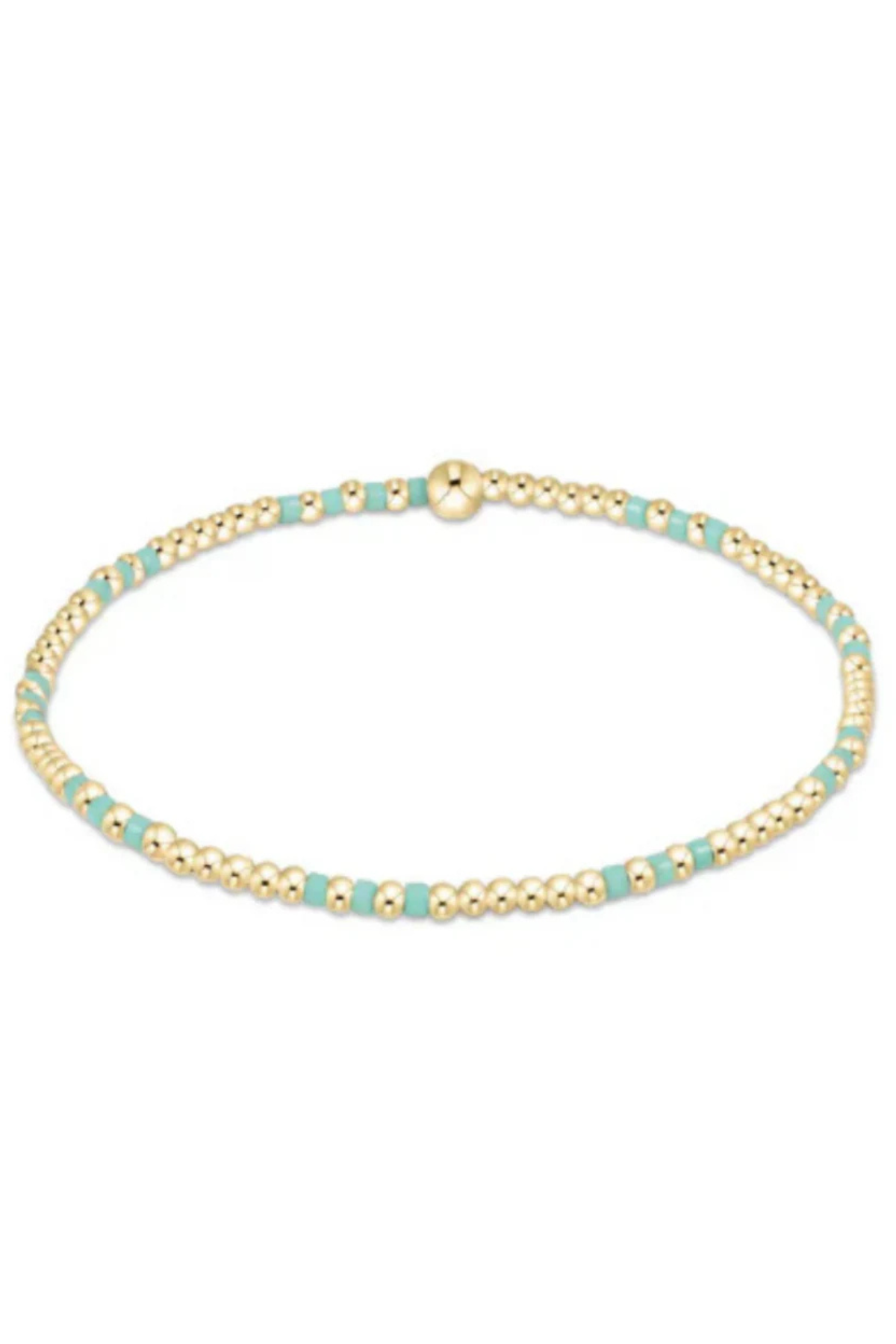Hope Joy Pattern 2mm Bead Bracelet - Mint | enewton