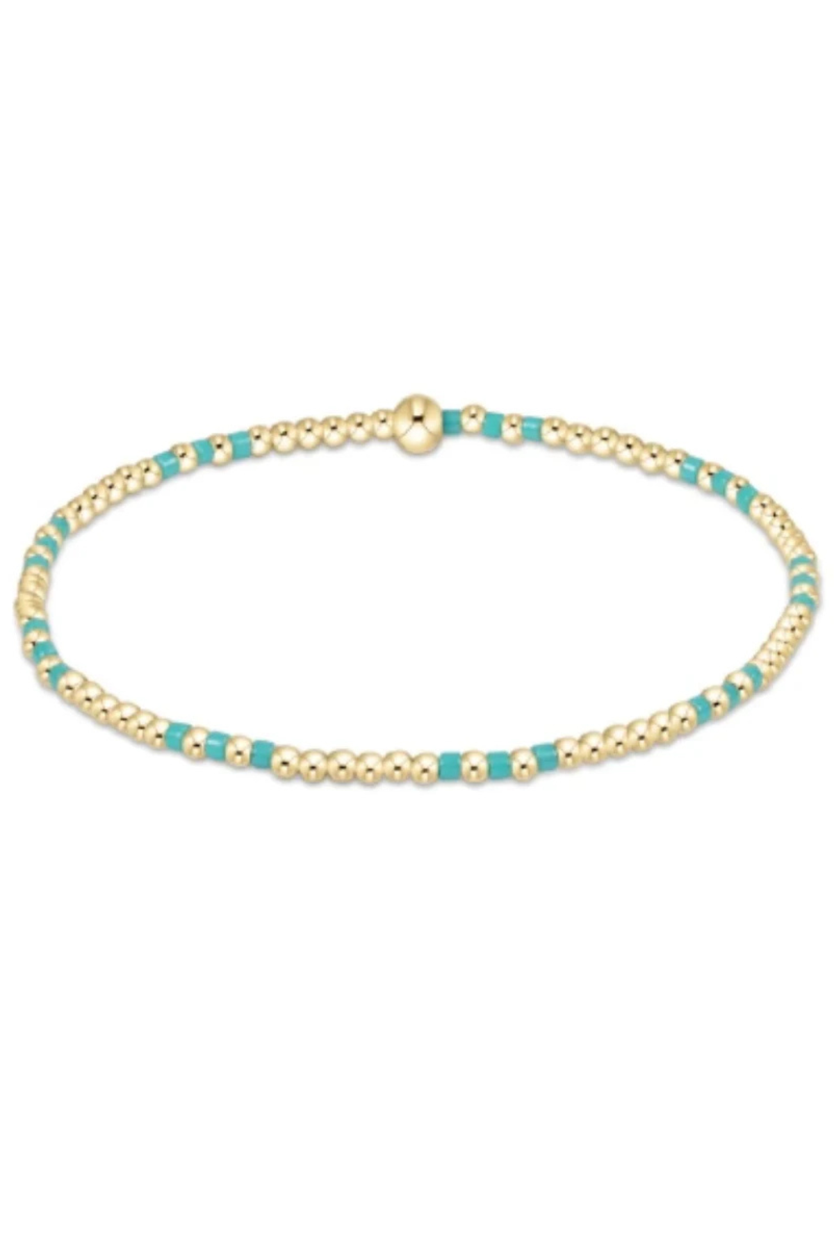 Hope Joy Pattern 2mm Bead Bracelet - Turquoise | enewton