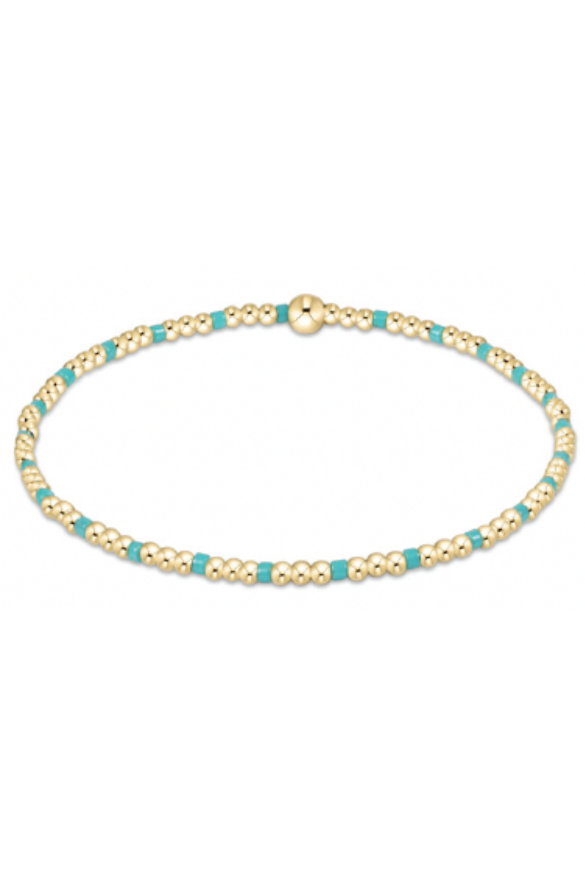 Hope Joy Sincerity 2mm Bead Bracelet - Turquoise | enewton