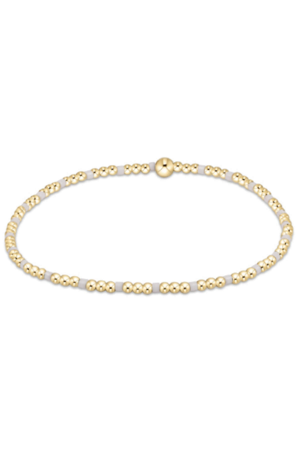 Hope Joy Sincerity 2mm Bead Bracelet - White | enewton