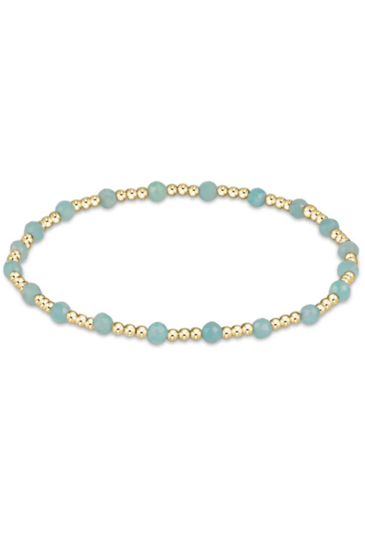Extends Gemstone Gold Sincerity Pattern Bracelet - Amazonite| enewton