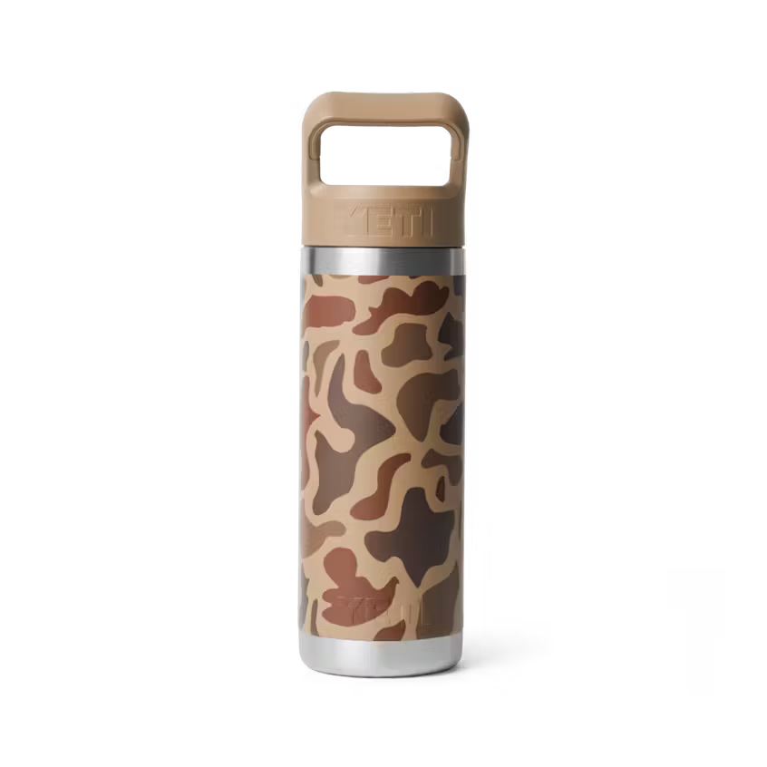 Yeti Rambler 18oz Water Bottle in Wetland Camo Yeti Coolers
