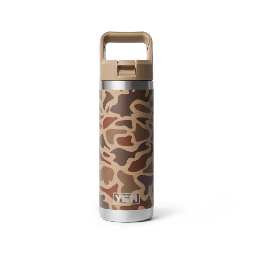 Yeti Rambler 18oz Water Bottle in Wetland Camo Yeti Coolers