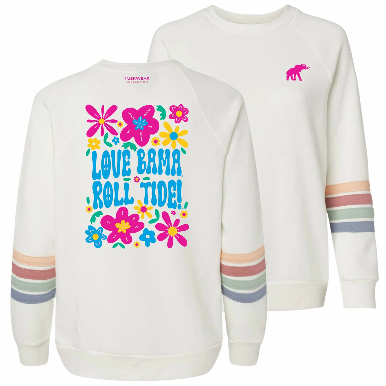 Flower Power Striped Sweatshirt