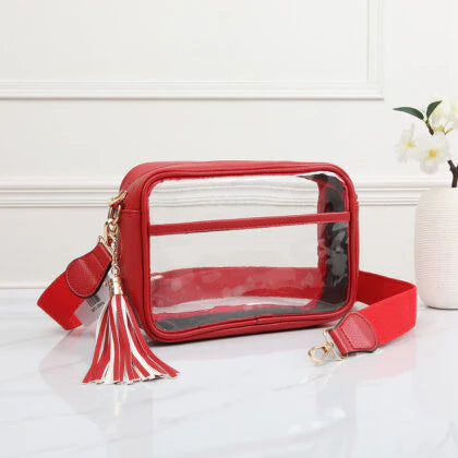 Red Clear Purse