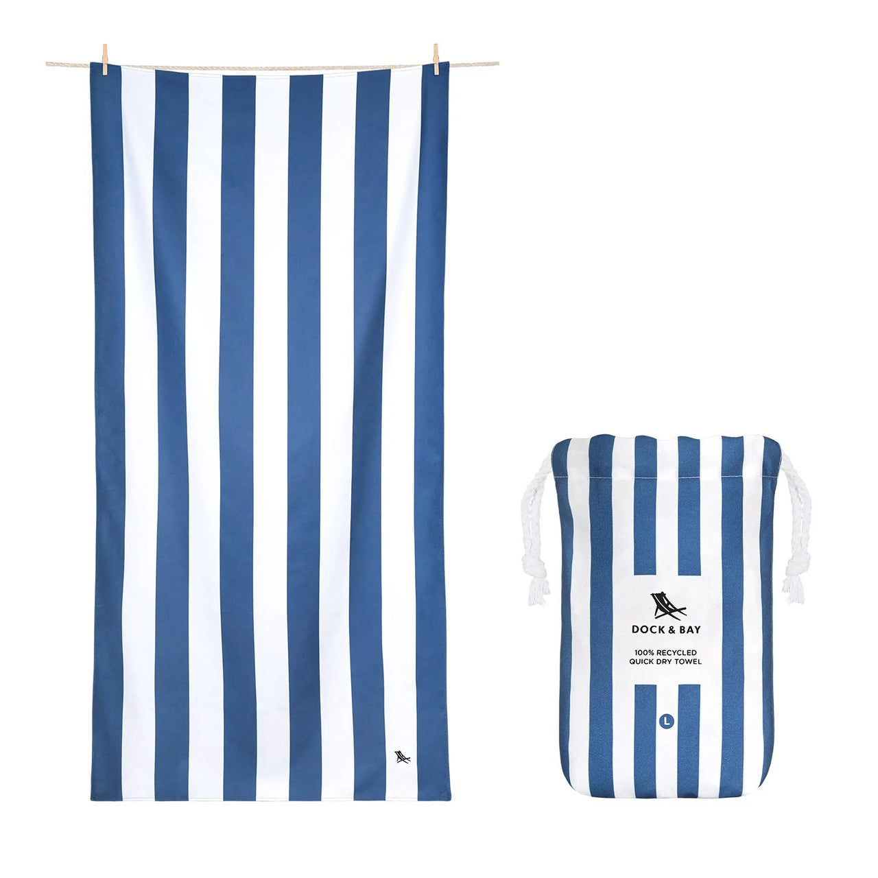 Quick Dry Towels - Cabana Stripe Large