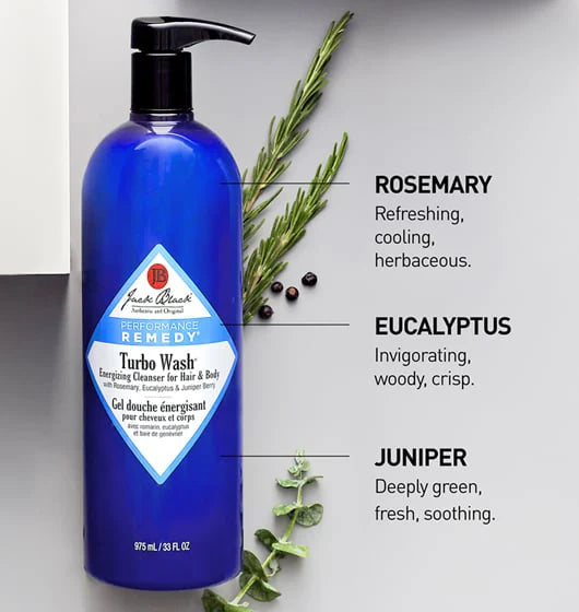 Turbo Wash® Energizing Cleanser for Hair & Body 32oz Jack Black