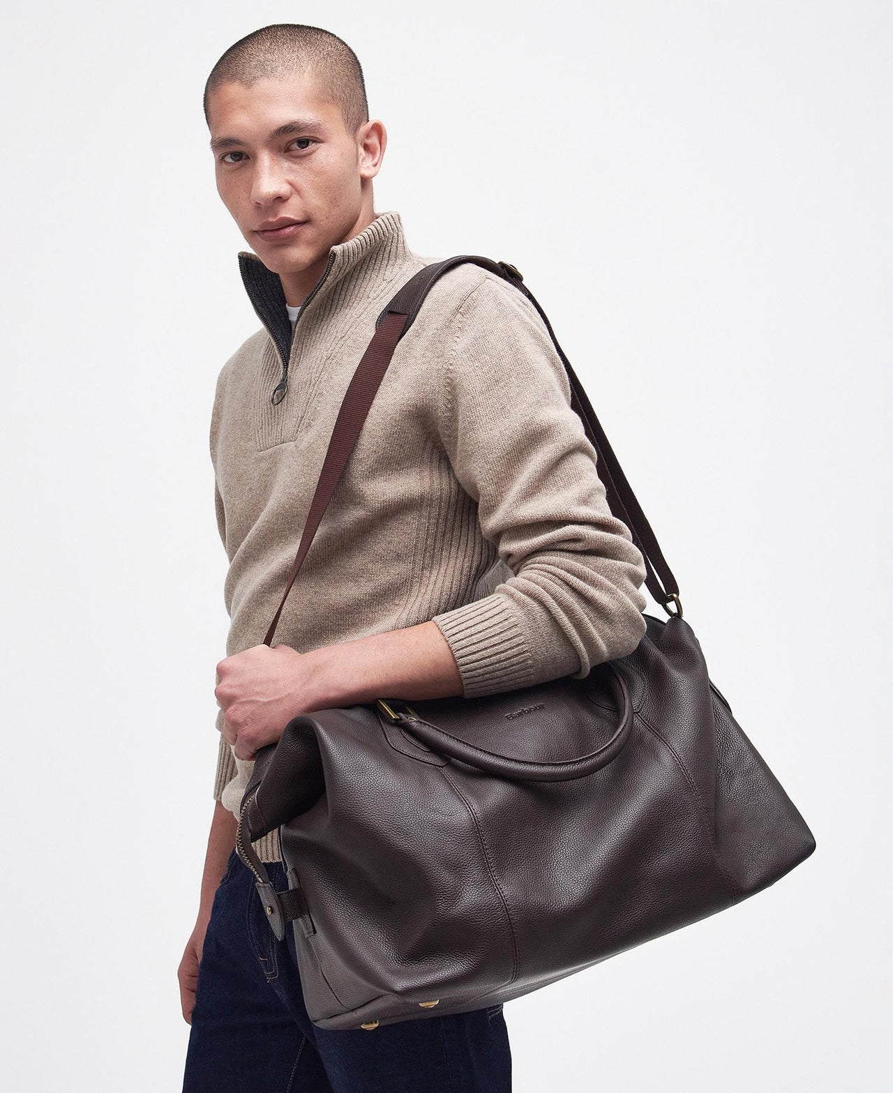 Leather Medium Travel Holdall | Barbour