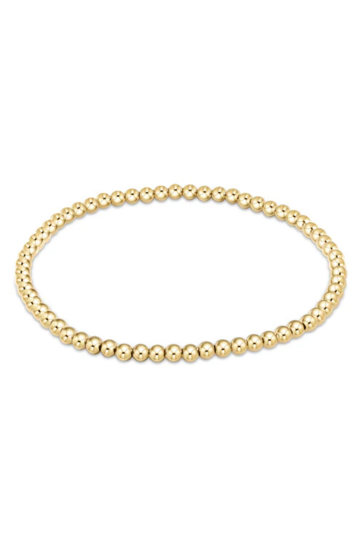 Classic Gold 3mm Bead Bracelet | enewton