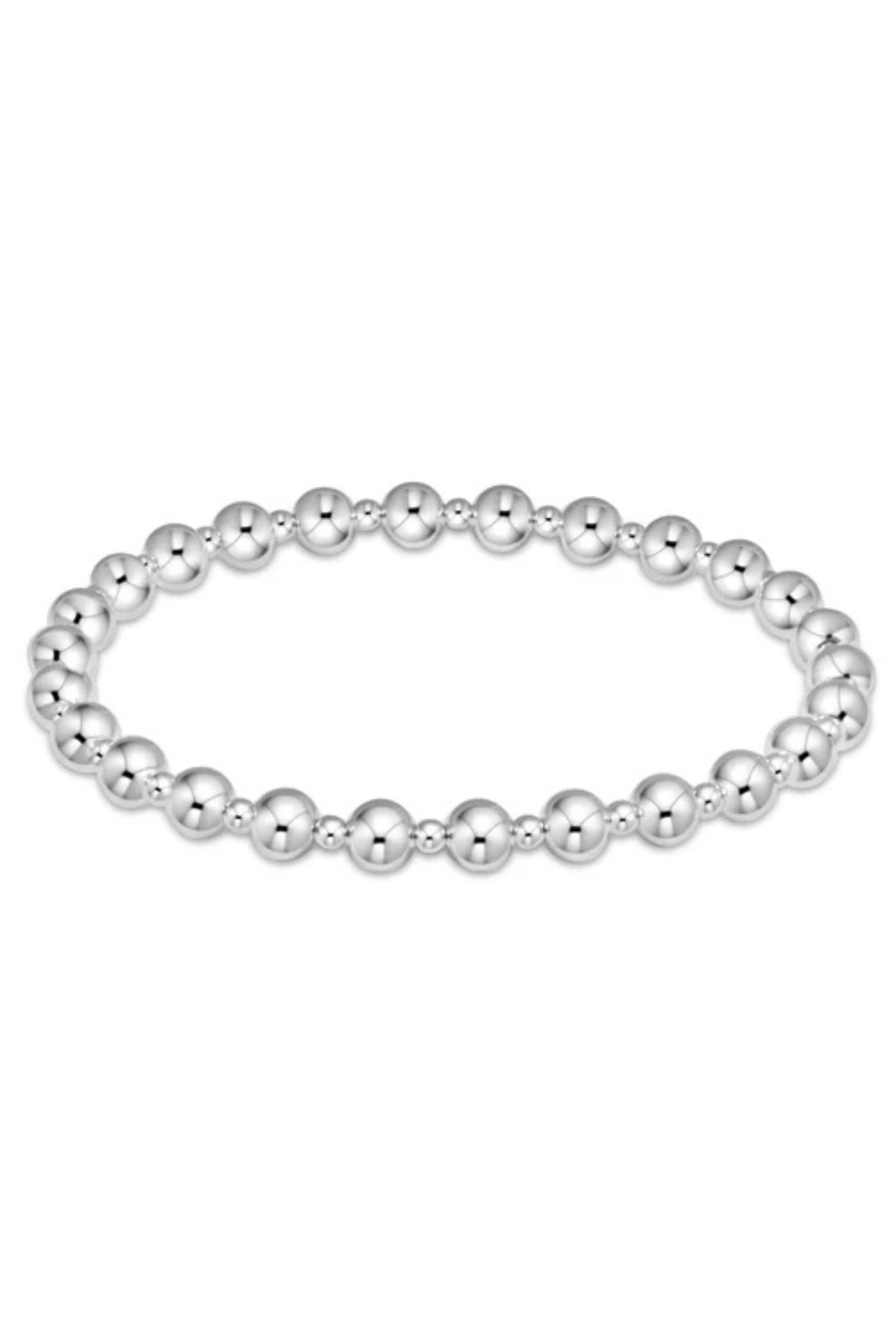 Extends Classic Grateful Pattern 5mm Bead Bracelet - Sterling | enewton