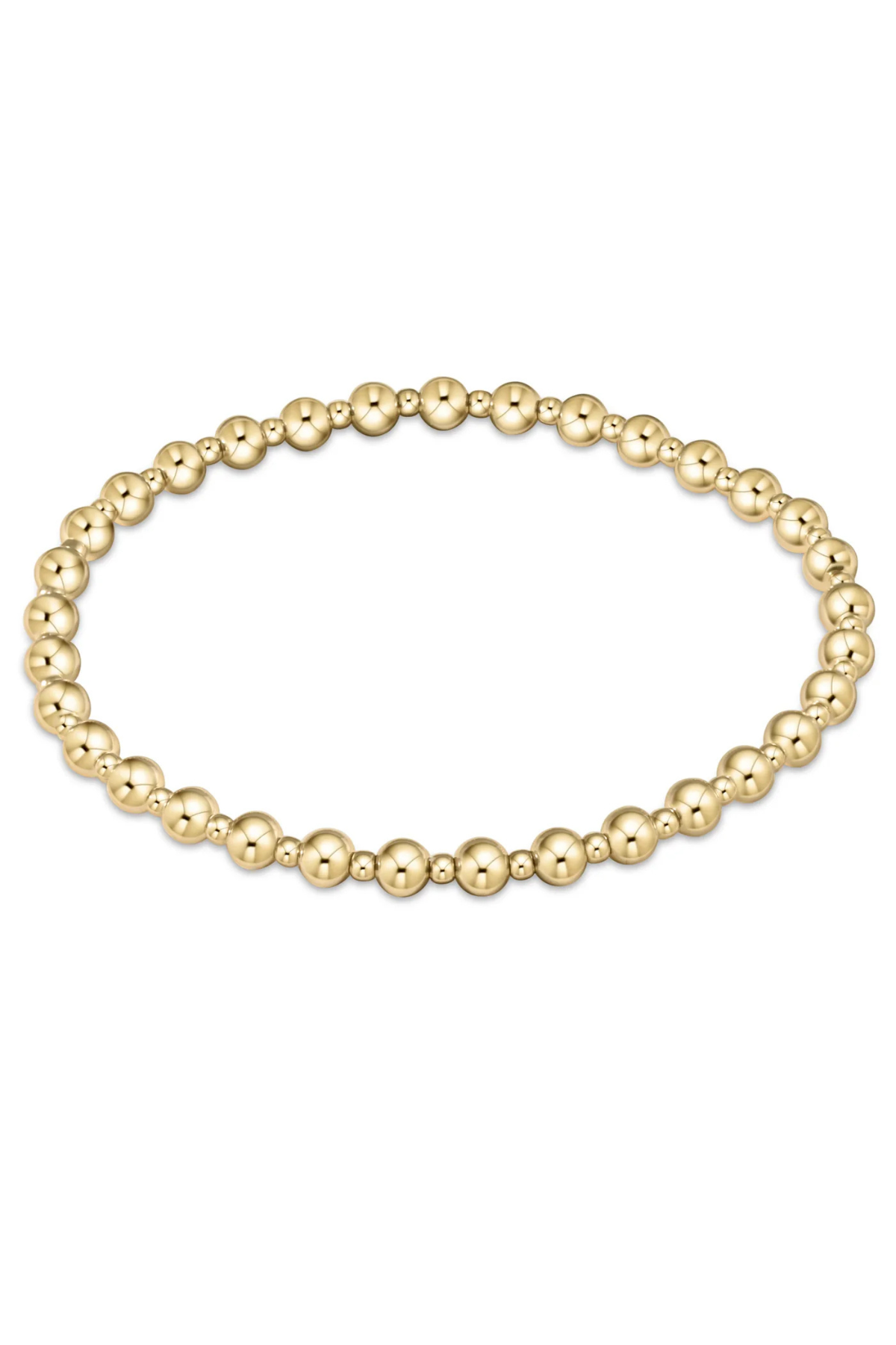 Extends Classic Grateful Pattern 4mm Bead Bracelet - Gold | enewton