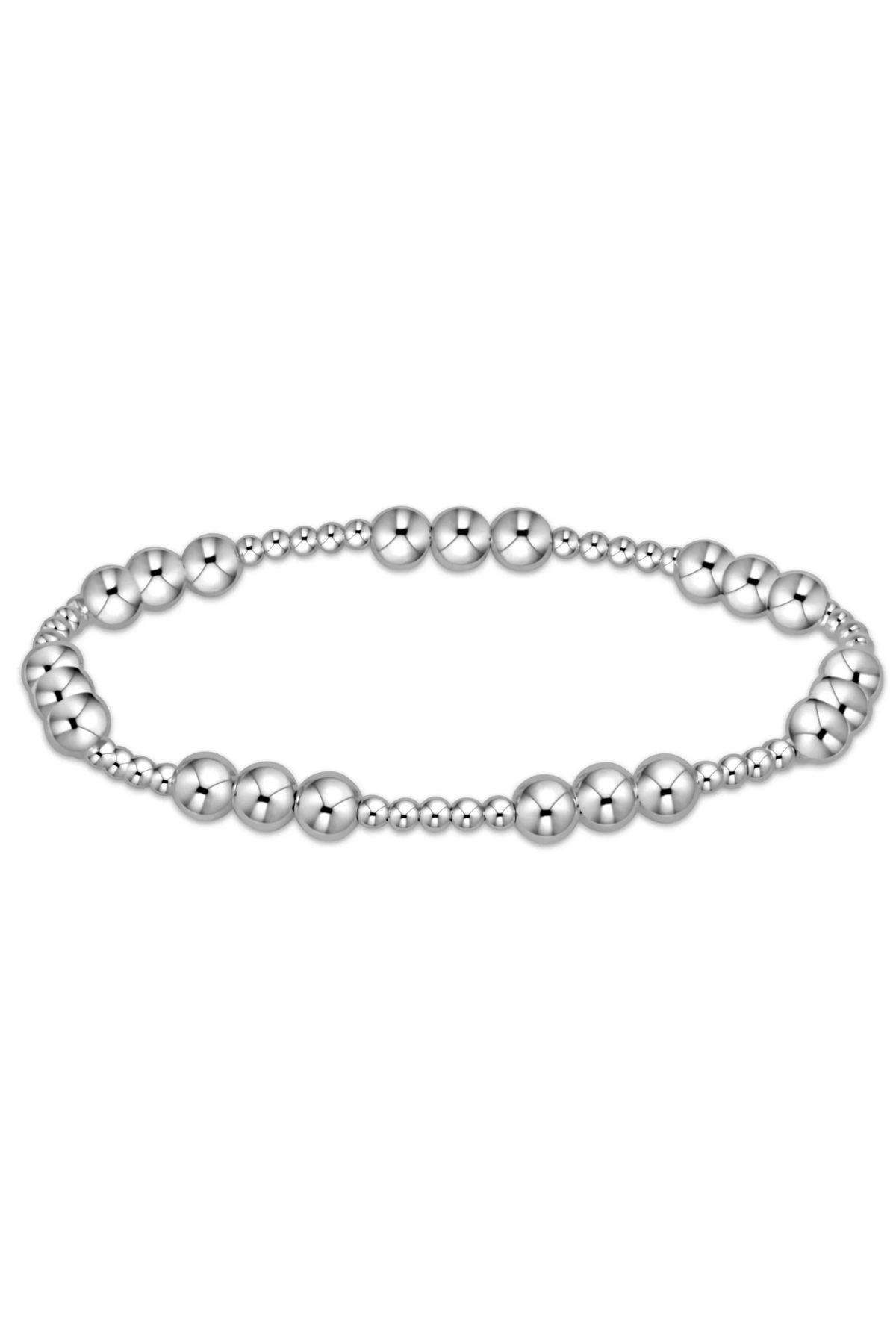 Classic Joy Pattern 5mm Bead Bracelet - Sterling | enewton