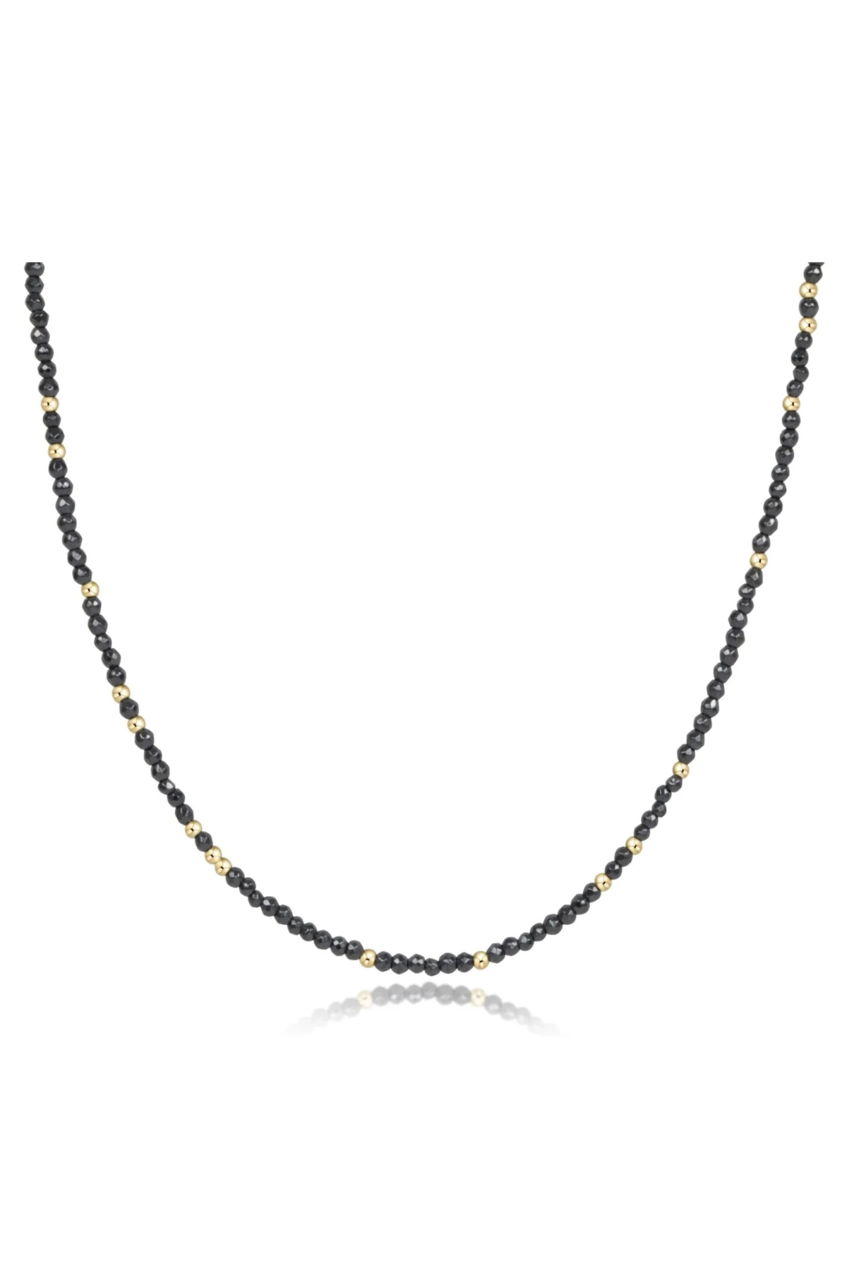 15" Choker Hope Unwritten Gemstone - Faceted Hematite | enewton