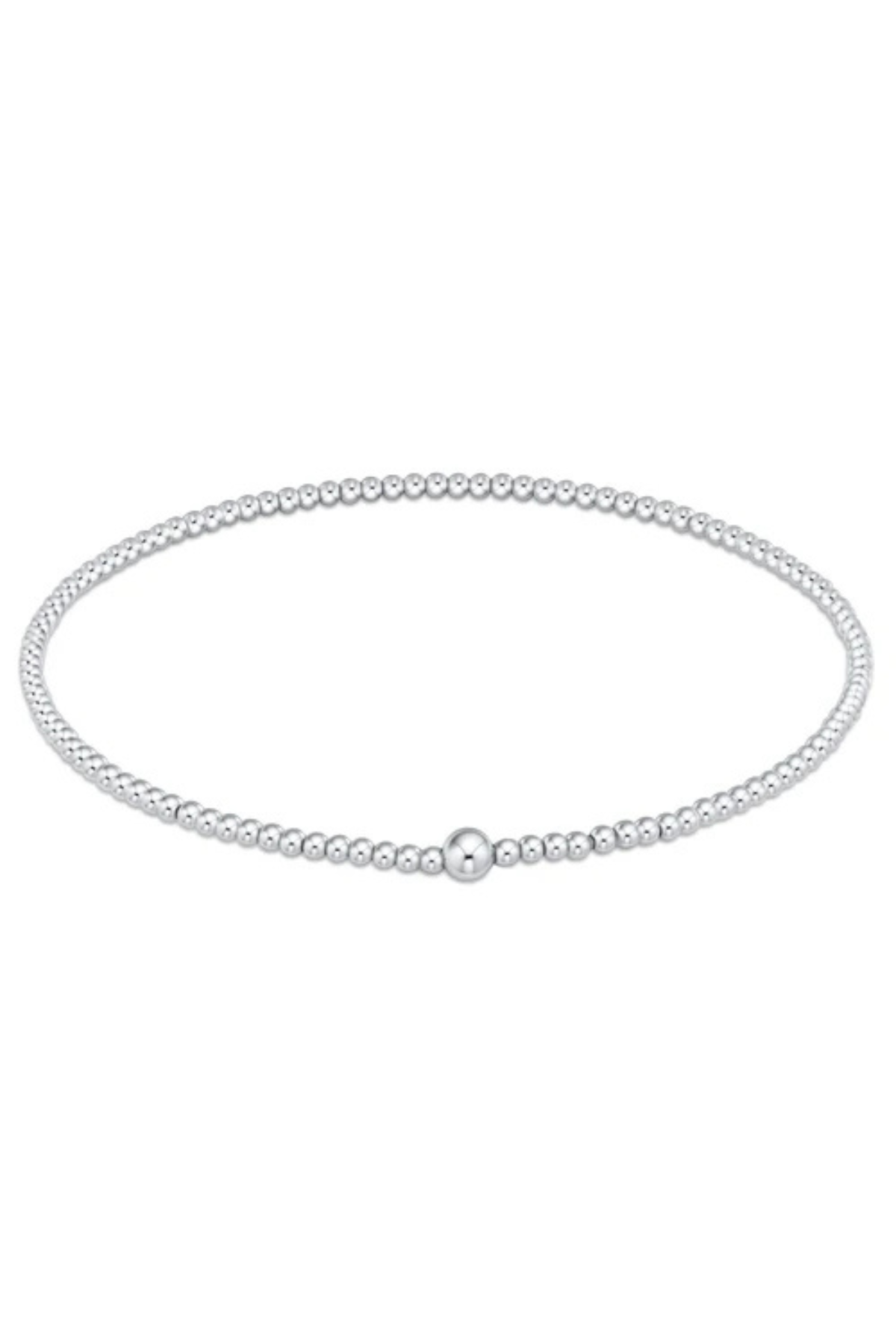 Classic Sterling 2mm Bead Bangle | enewton