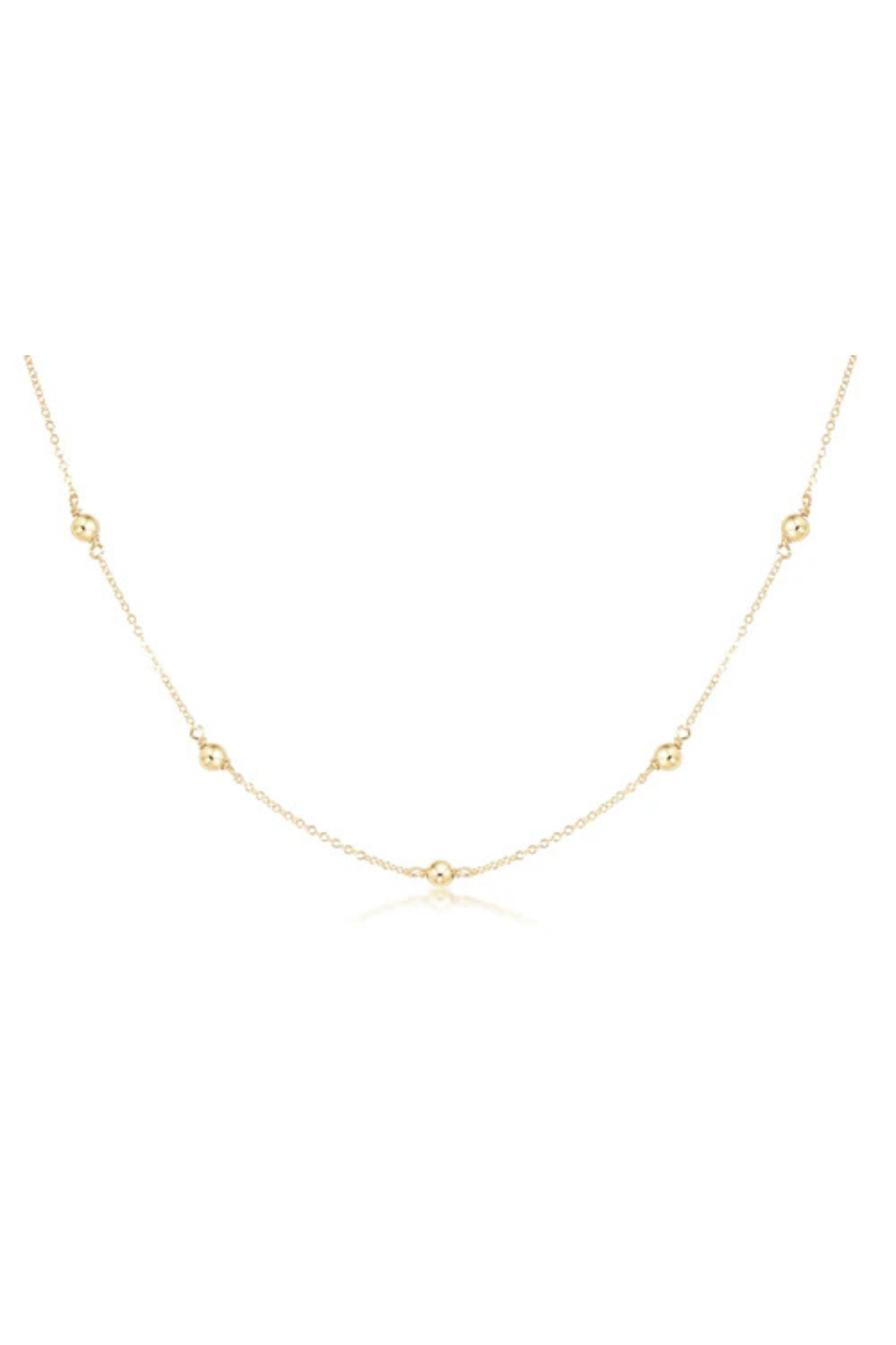 15" Choker Simplicity Chain Gold Necklace - Classic 4mm Gold | enewton