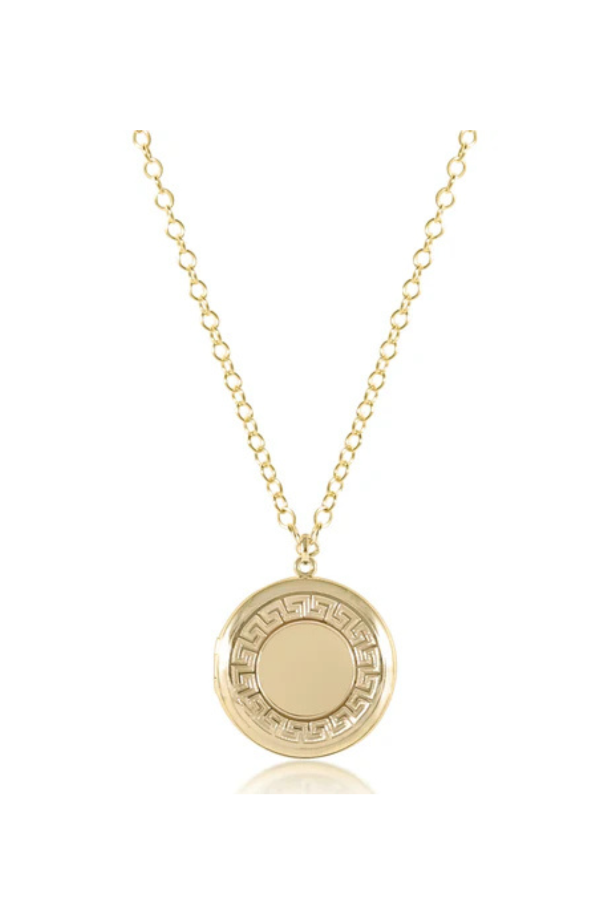 18" Necklace Gold - Cherish Medium Gold Locket | enewton