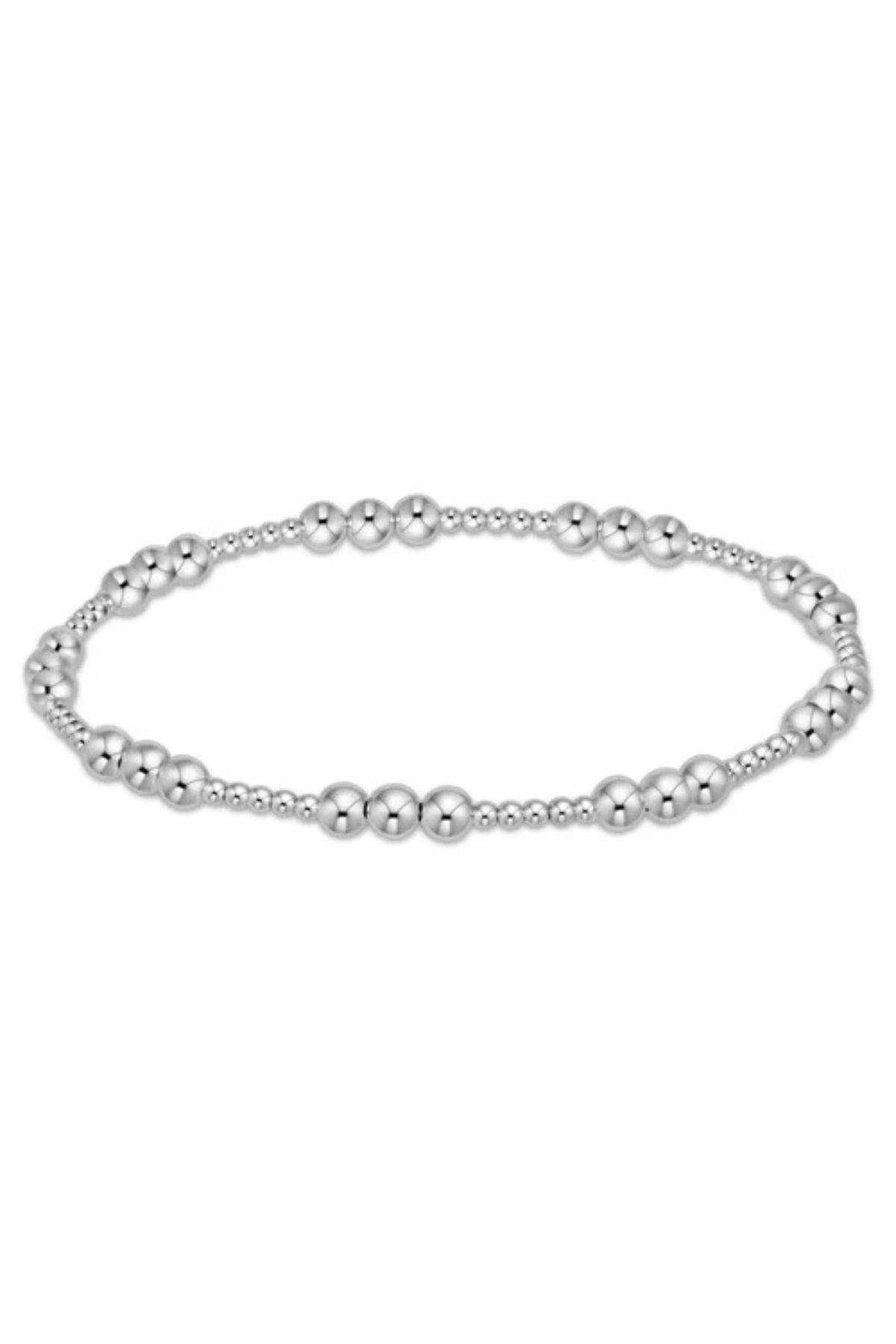 Classic Joy Pattern 4mm Bead Bracelet - Sterling | enewton