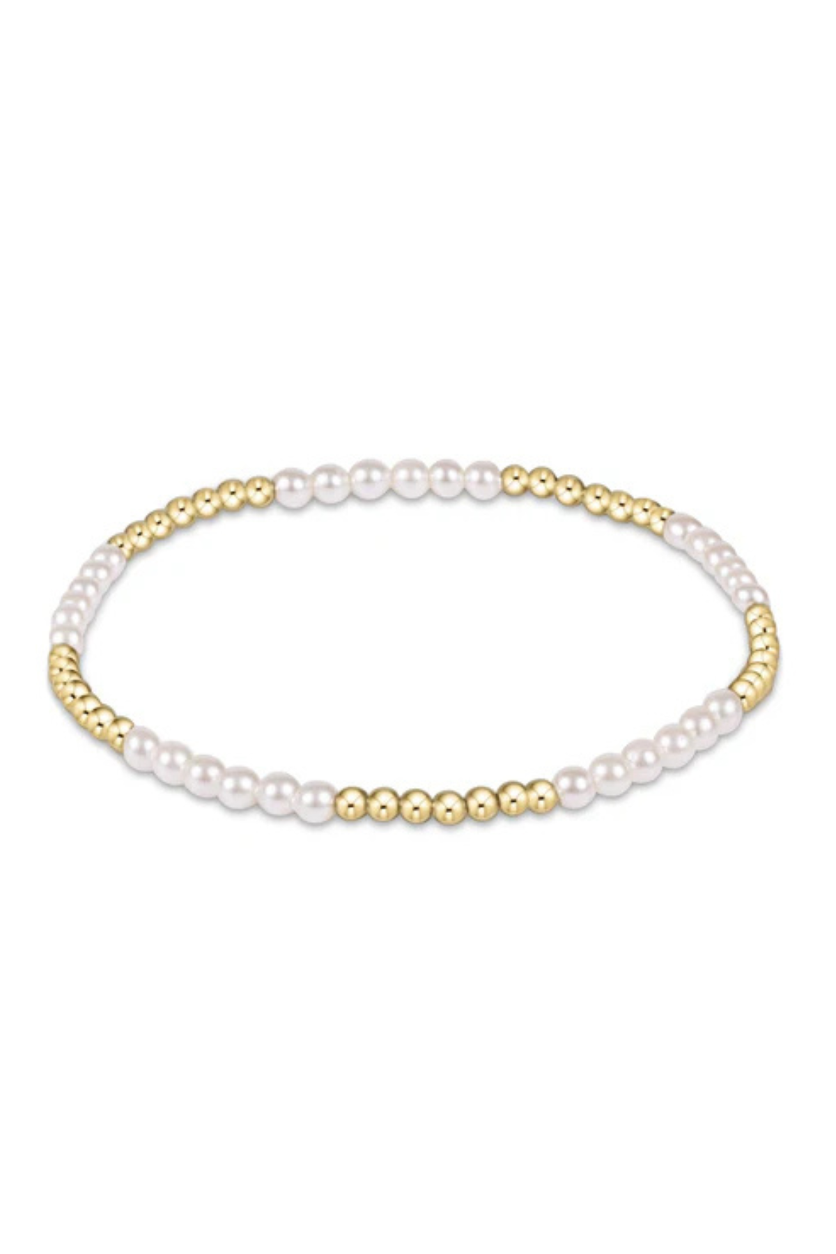 Classic Blissful Pattern 2.5mm Bead Bracelet - 3mm Pearl | enewton