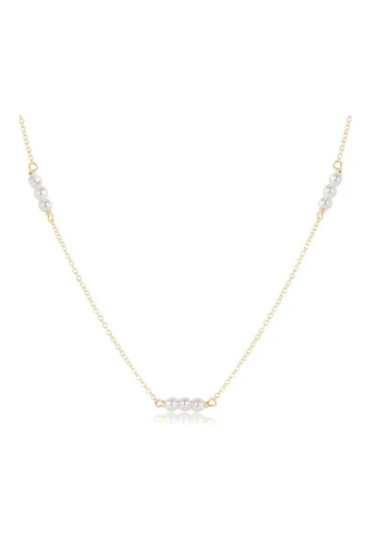 15" Choker Joy Simplicity Chain Gold - 3mm Pearl | enewton