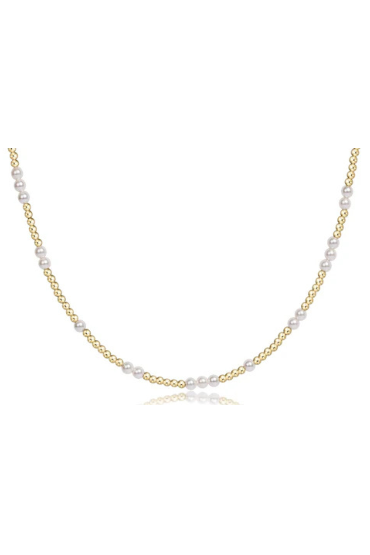 15" Choker Necklace Hope Unwritten - 3mm Pearl | enewton