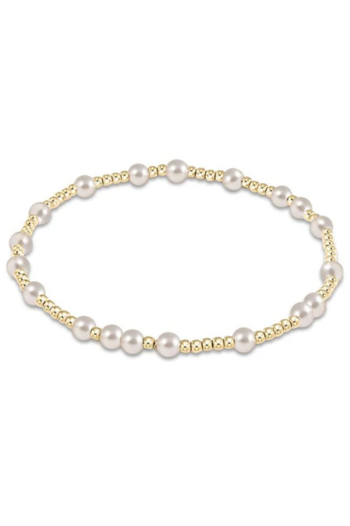 Hope Unwritten 4mm Bead Bracelet - Pearl | enewton