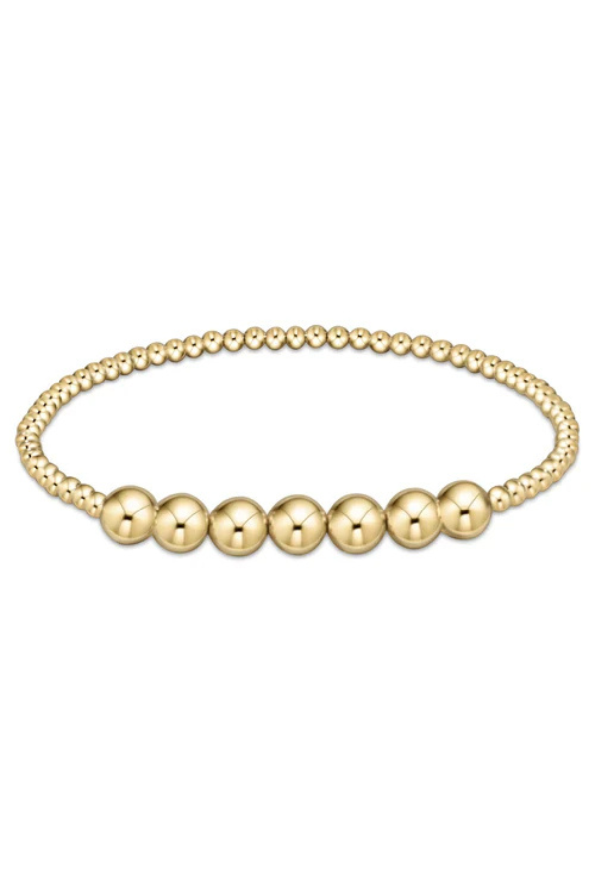 Classic Beaded Bliss 3mm Bead Bracelet-6mm Gold | enewton