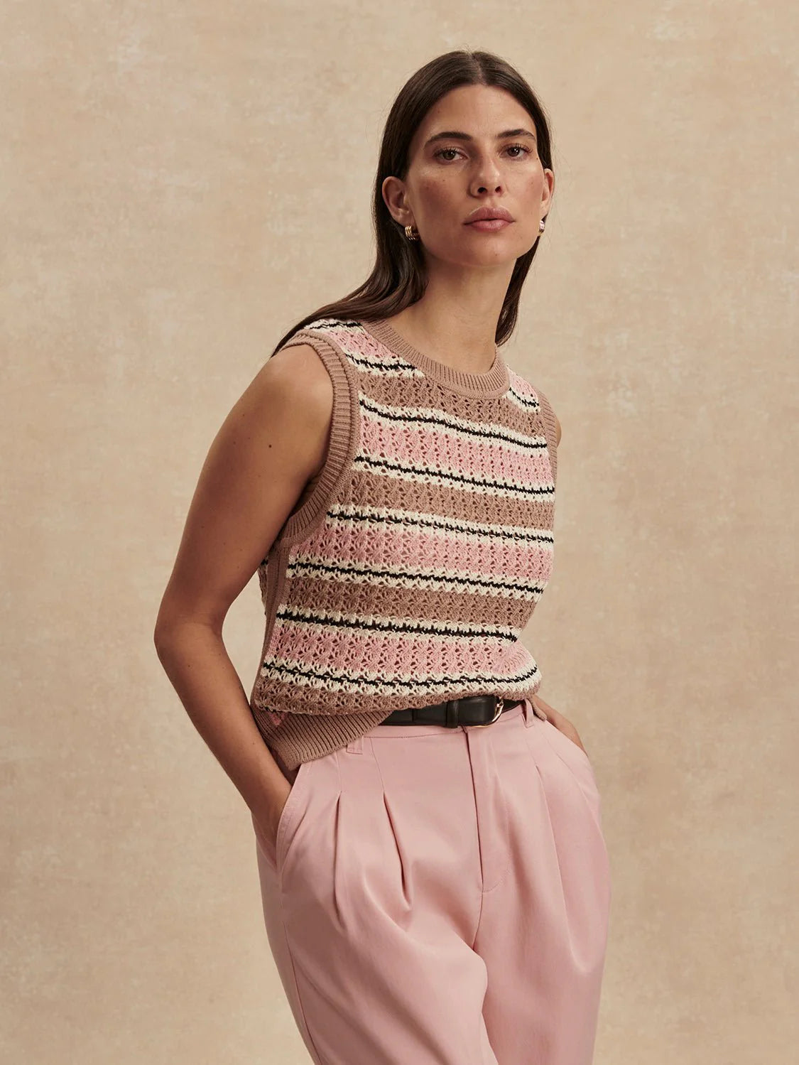 Deeley Stripe Stitch Tank Varley