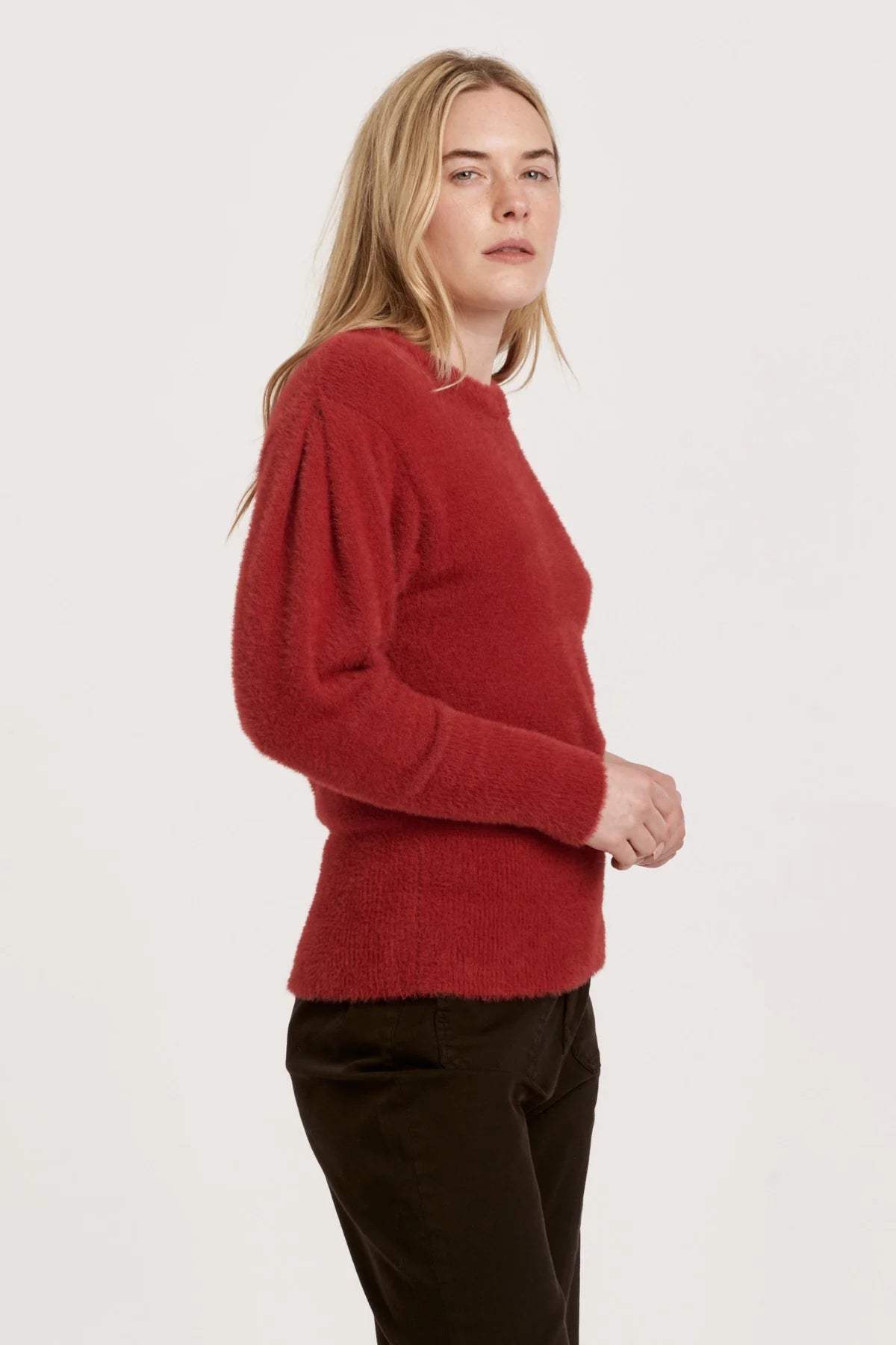 Janessa Pleated Sleeve Sweater