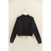Mock Neck Ribbed Sweater Hyfve