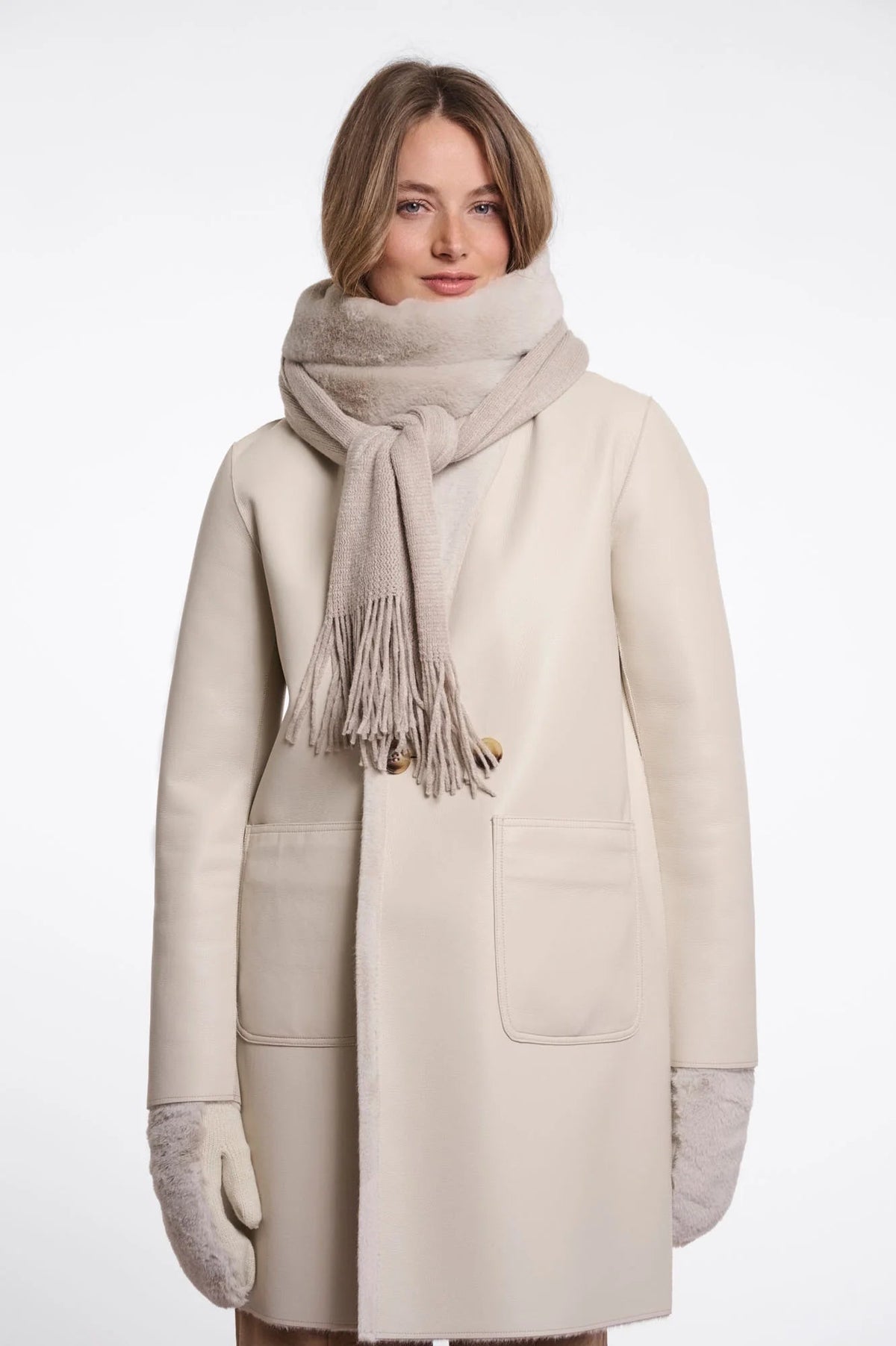 Vlien Knitted/Faux Fur Scarf Rino & Pelle