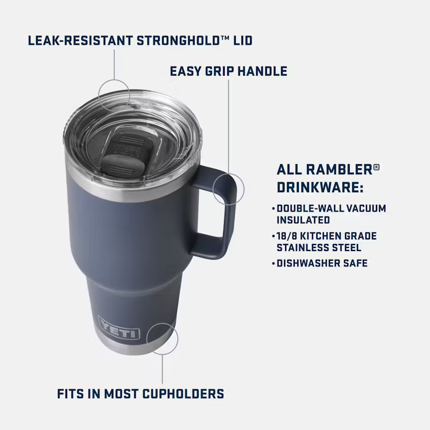 Yeti Rambler 30oz Travel Mug - Ultramarine Violet Yeti Coolers