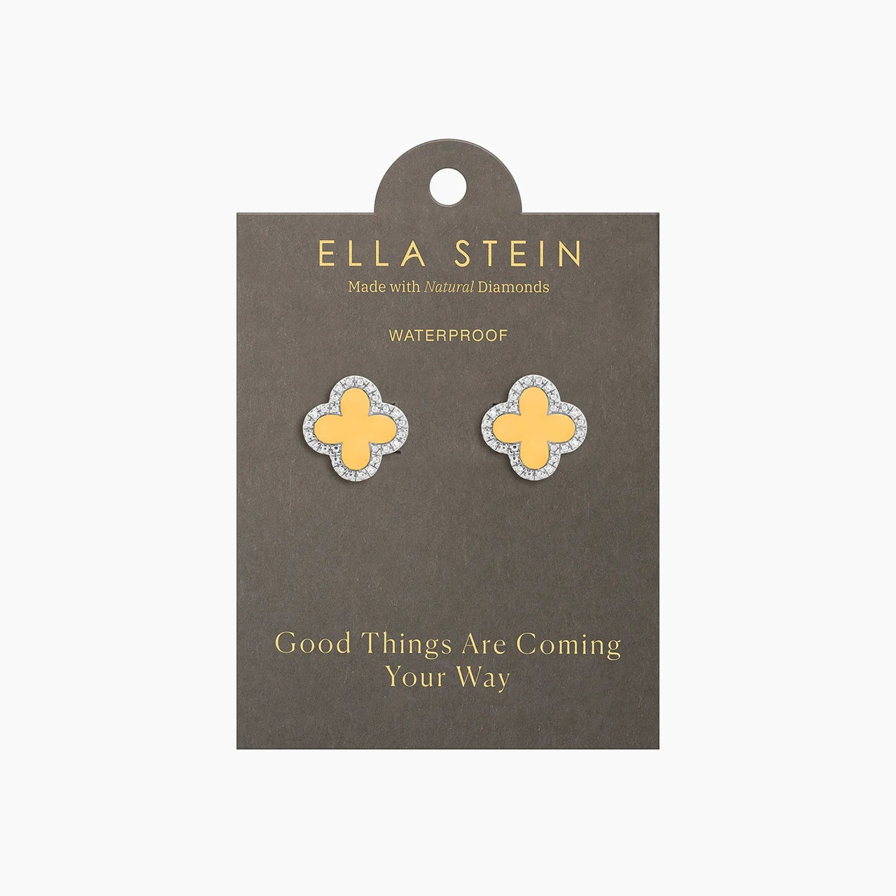 Waterproof Classic Bloom Clover Stud Earrings Ella Stein