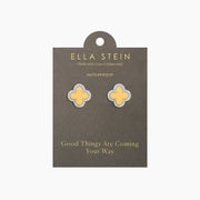 Waterproof Classic Bloom Clover Stud Earrings Ella Stein