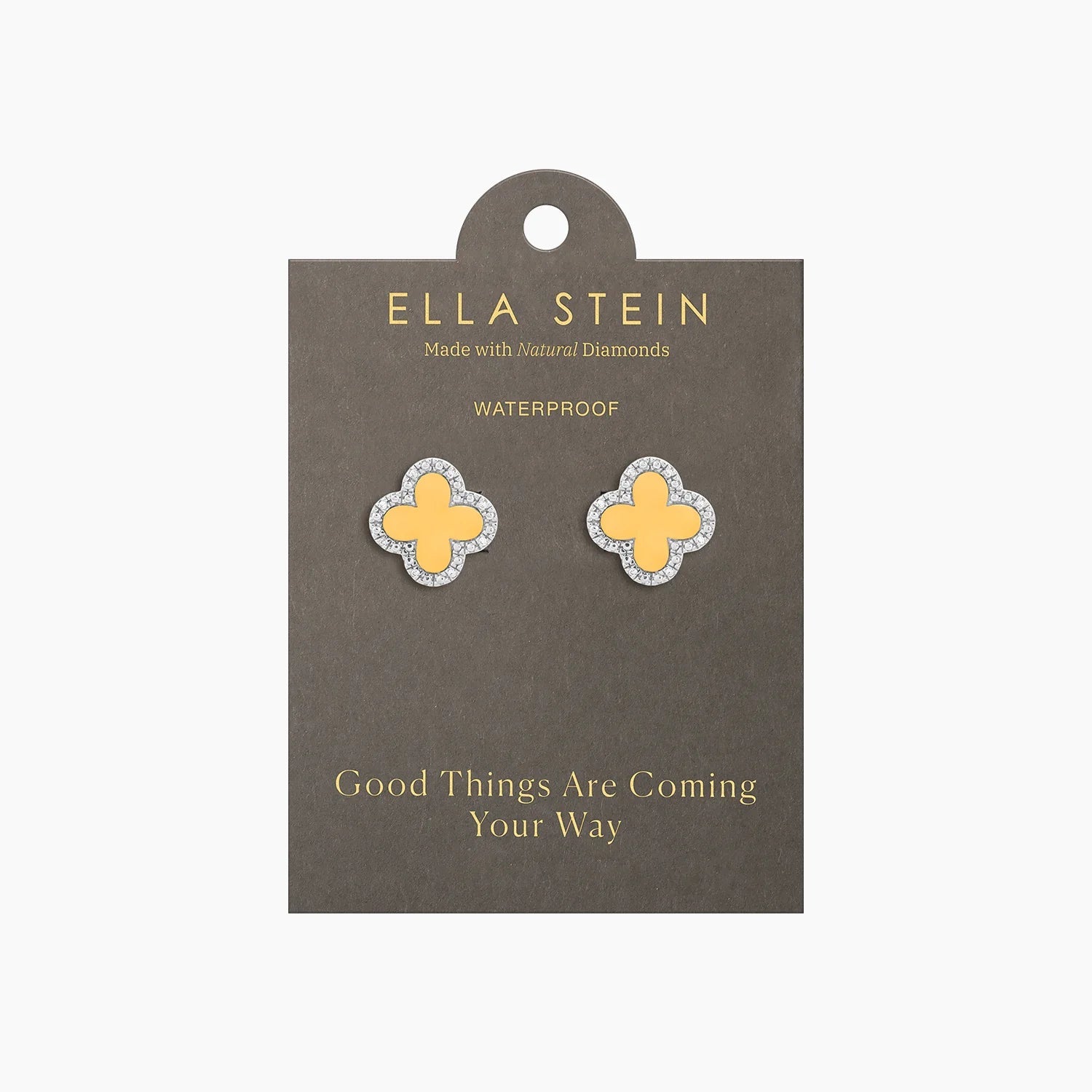 Waterproof Classic Bloom Clover Stud Earrings Ella Stein