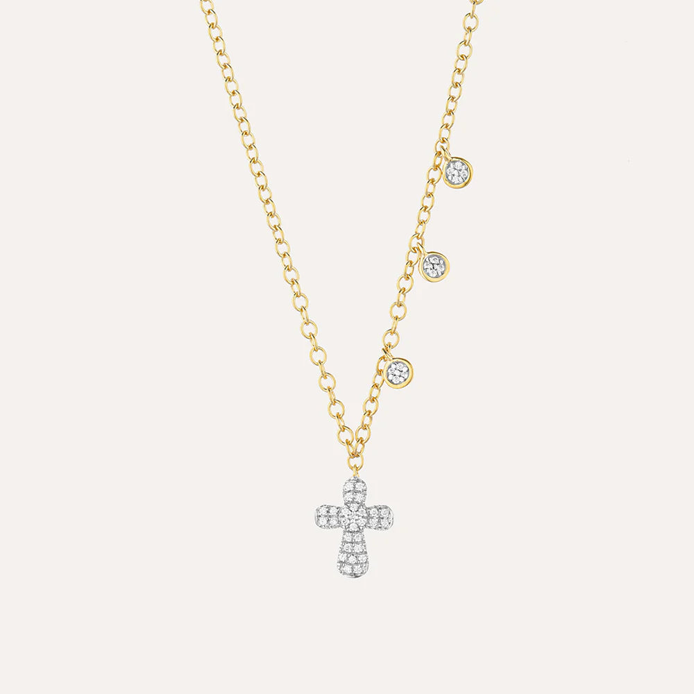 Cross Pendant Necklace in Yellow Gold