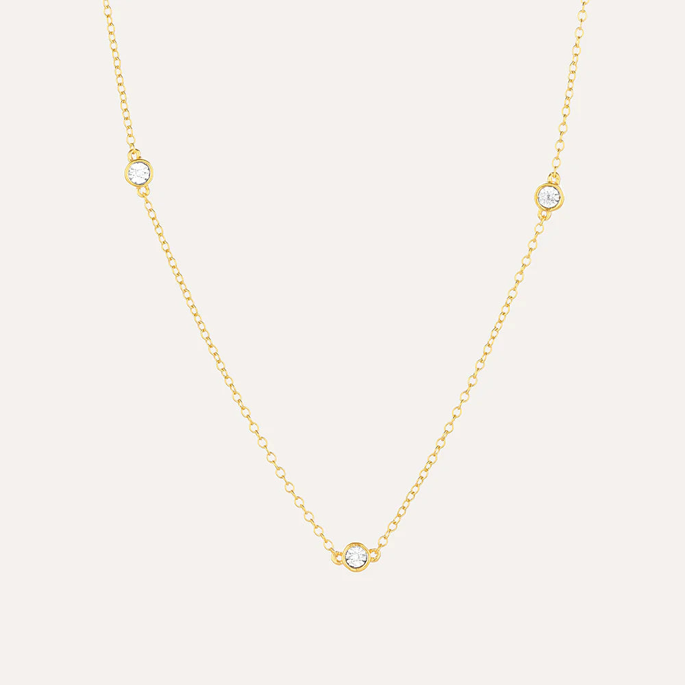 Dot-To-Dot Chain Necklace in Yellow Gold