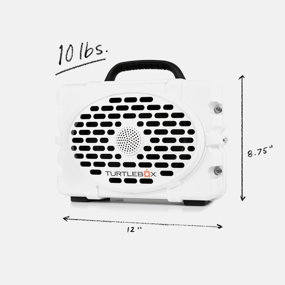 Turtlebox Gen 3 Speaker in White/Black Turtlebox Audio