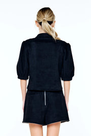 Vynessa Faux Suede Top Ciebon