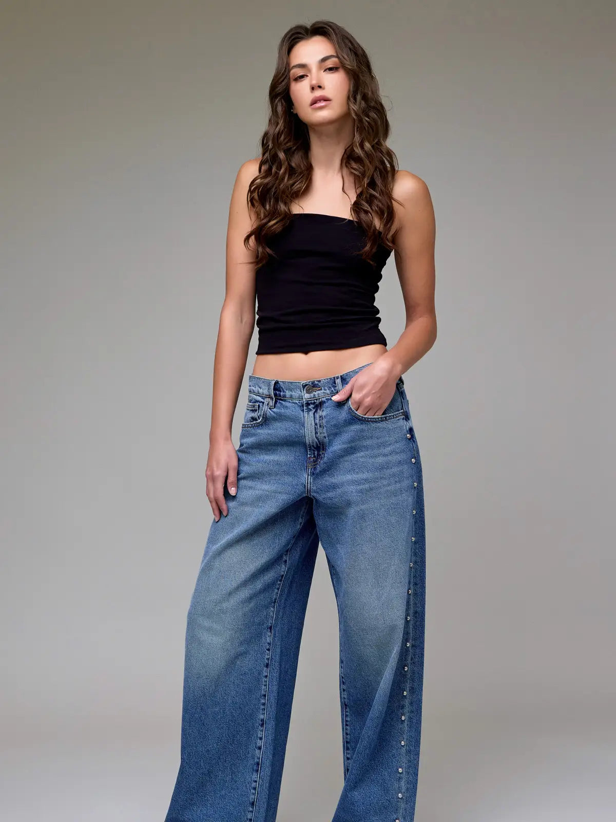 Alyx Medium Wash Side Stud Oversized Baggy Jean Hidden Jeans