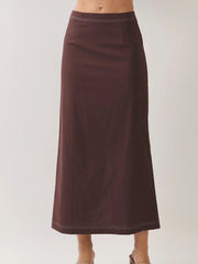 Contrast Stitch Maxi Skirt TCEC