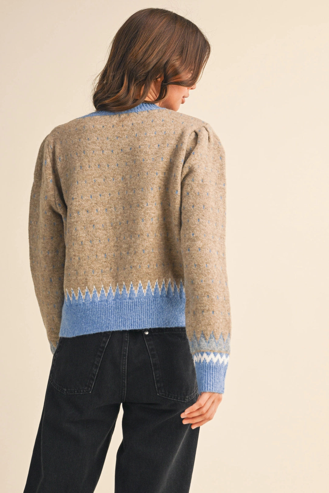 Geometric Knit Sweater Merci