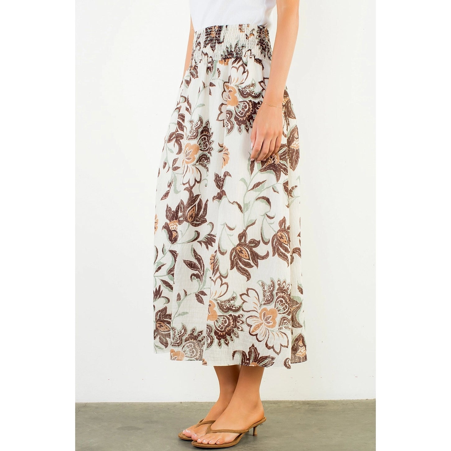 Floral Print Skirt THML