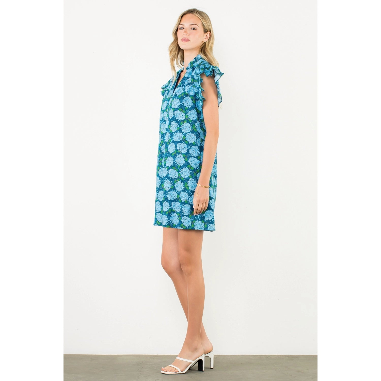 FLUTTER SLEEVE FLOWER PRINT DRESS Shop Expeditions