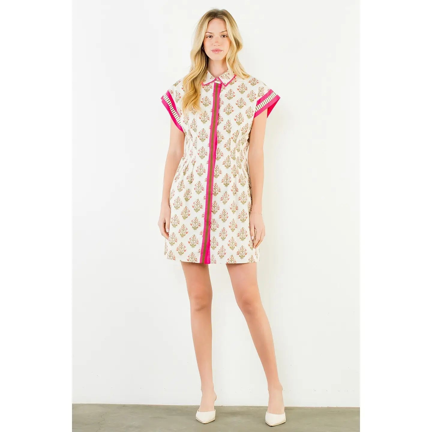 Floral & Stripe Dress THML