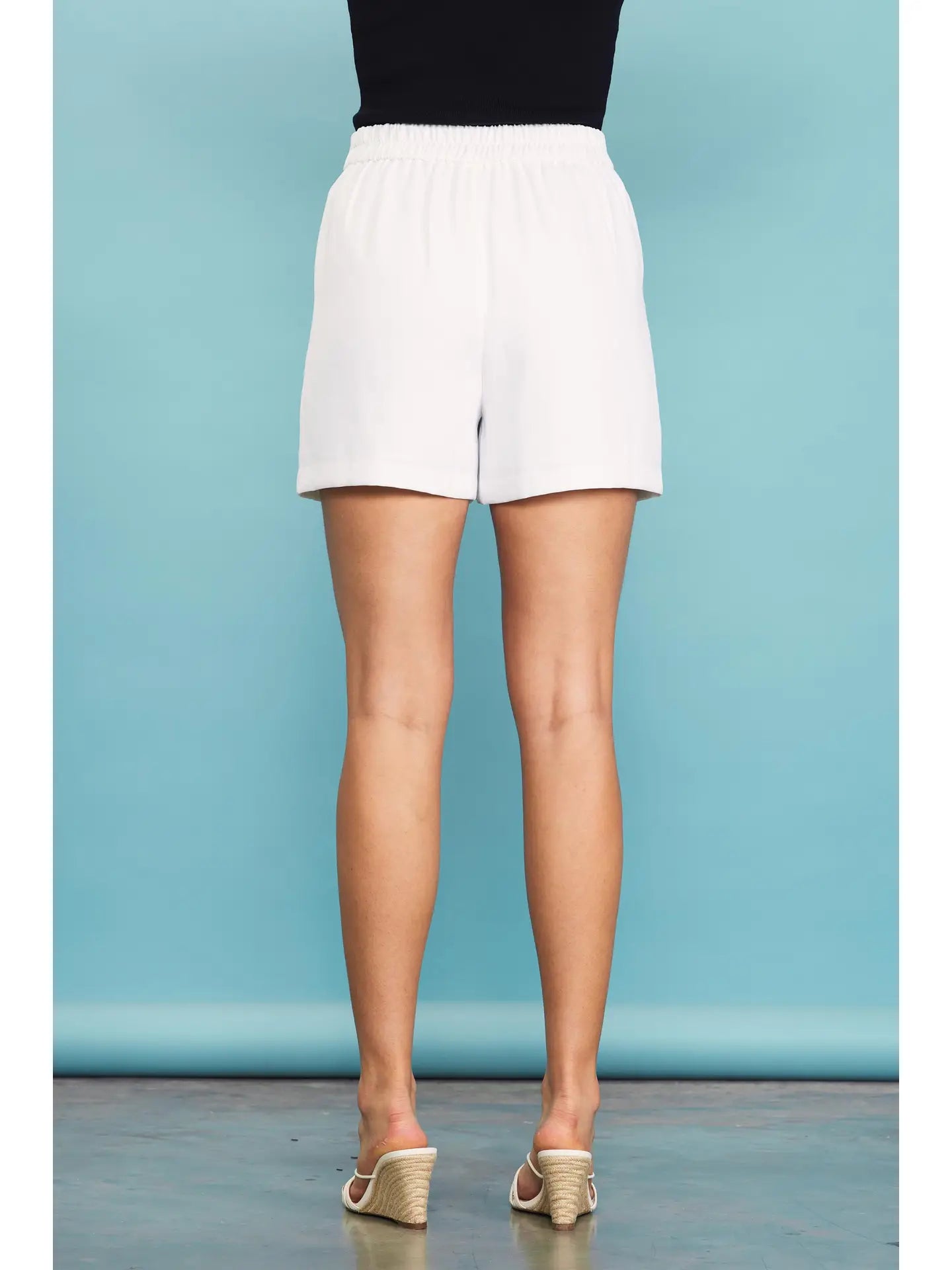 Recycled Polyester Tailored Shorts Skies are Blue