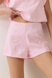 Paisley Embroidered Detail Tailored Shorts TCEC