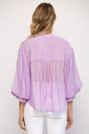 Puff Sleeve Button Down Shirt Fate